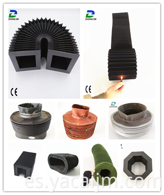 Tornillo de bola Cubierta de fuelle circular de altas temperaturas resistentes a la cubierta